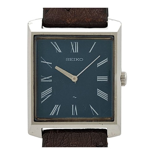 Seiko chario rectangular blue - seiko,