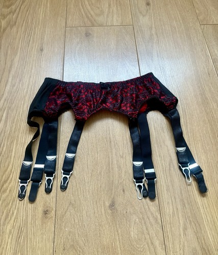 Stockings romance black red - &,