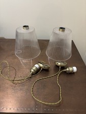 Two Laura Ashley Ribbed Glass