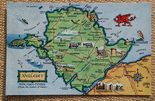 Anglesey illustrated map - anglesey,