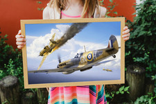 Spitfire aviation poster wall art print un framed various size options available