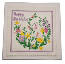 Embroidered Birthday Flower