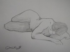 Female Nude pencil drawing