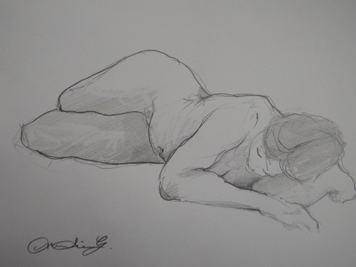 Female nude pencil - nude,