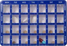 Compartment pill box weekly - pill,