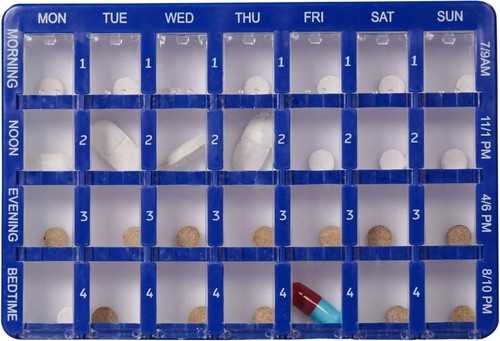 Compartment pill box - pill, weekly