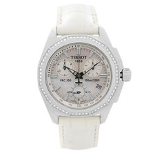 Tissot PRC 100 Streel Diamond Bezel MOP Dial Quart Ladies Watch T22.1.456.21