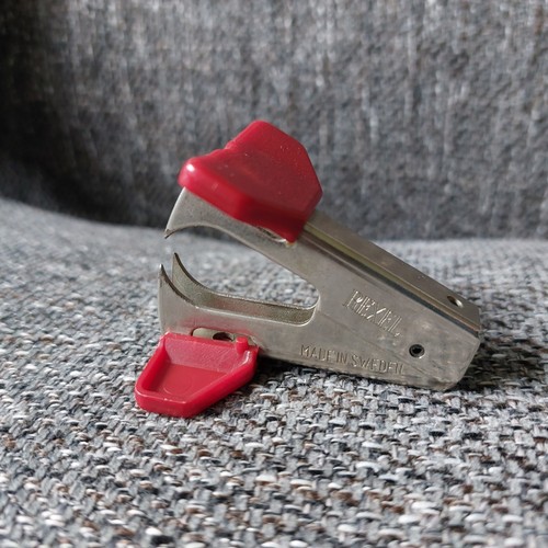 Vintage red rexel claw - vintage, staple