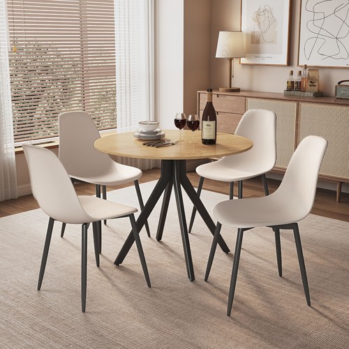 Aspen light oak effect - effect, round
