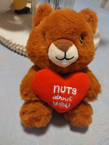 Red squirrel teddy plush - red,