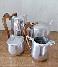 Picquot Ware set: teapot coffee/ water pot milk jug/ creamer sugar bowl
