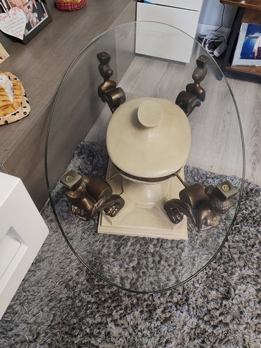 Beautiful glass table - table, marble