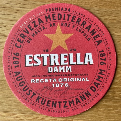 Estrella damm beer - damm, mat