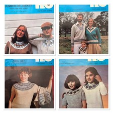 Fair Isle / Shetland H & O Knitting Pattern. Vintage Used.