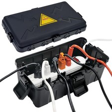 Hrensaw Medium Outdoor Electrical Box (10.6x5.5x4.5in), Weatherproof IP54 Black