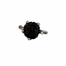 Pandora Black Onyx Rose Ring