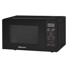 EMtronics 20 Litre Black 700W Microwave With 800W Grill, Timer and Preset Menu