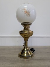 Vintage brass oil lamp with - vintage,