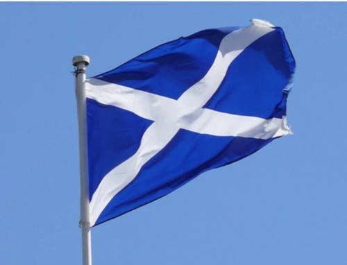 Scottish 5ft 3ft navy blue - scottish, x