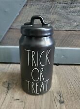 Rae Dunn Halloween Trick or Treat Matt Black Kitchen Canister Rare tkmaxx