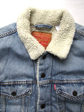 Levi's denim sherpa trucker jacket 16365 men's medium light blue LJKTC406