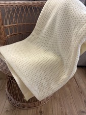 Vintage Witney Honeycomb Courtelle Cellular Lemon Acrylic Baby Blanket 200cm