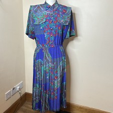 VTG 80s Leslie Fay Shirt Dress