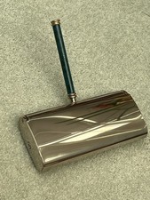 Vintage Table Crumb Brush With Marble Effect Green Handle.