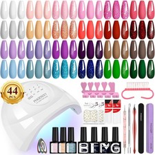 Gel nail kit with - gel, colours