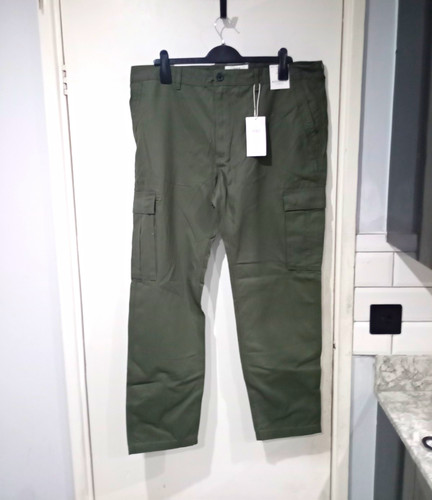 Men green cargo trousers - green,