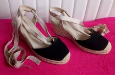 Primark black & cream wedge