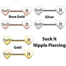 2 Pieces Suck It Letter Hearts