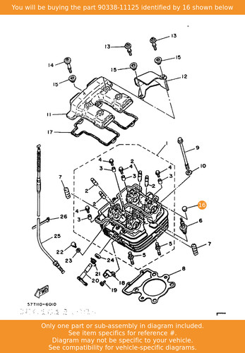 Yamaha plug 90338 - plug,, 90338-11125