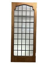 SOLID OAK DOOR INTERNAL ANTIQUE PERIOD RECLAIMED OLD GLASS LEADED VESTIBULE ARCH