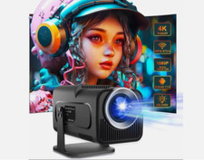 New HY320 Mini Portable Auto Keystone Projector, Black