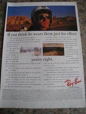 RAY BAN SUNGLASSES FOR DRIVING AMERICAN HIGHWAY COP ADVERT A4 FILE 26