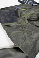 Mens DIESEL D-STRUKT-A-SP2 009SE JEANS size W30 L30 stretch Slim WAX Green Khaki