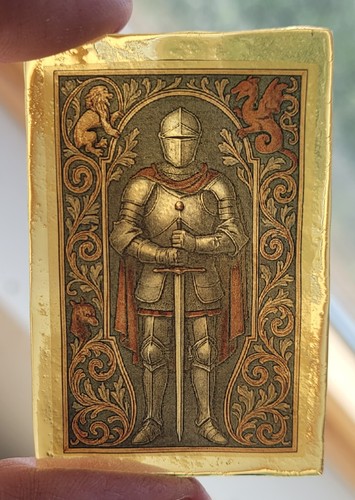Stained glass knight handmade - stained,