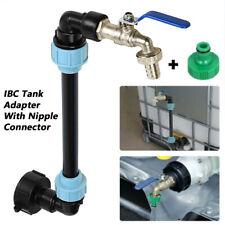 3/4" IBC Tank Outlet Tap Rain Barrel Rainwater Container Gooseneck Adapter UK