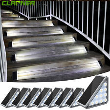 LED Solar Step Stairs Lights IP67 Waterproof Outdoor Garden Patio Path Deck Lamp