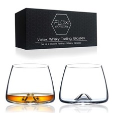 Vortex Crystal Whiskey Tasting Glasses Bar Gift Scotch Bourbon Snifter Tumblers