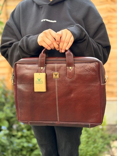 Vintage brown genuine leather - vintage,