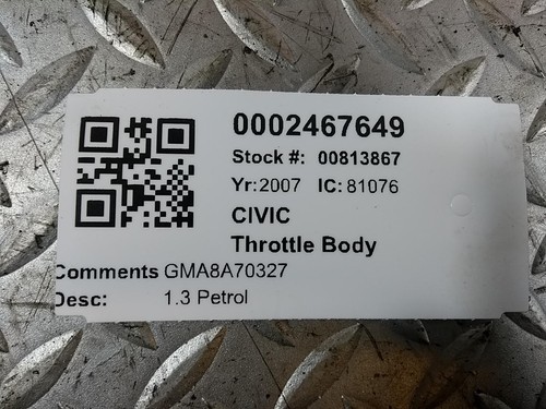 Honda civic throttle body - honda,