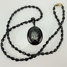 Antique Victorian Whitby jet