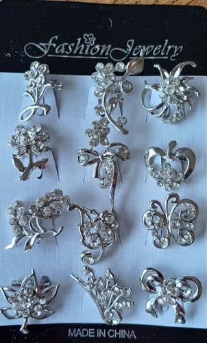 Diamante silver tone - x,