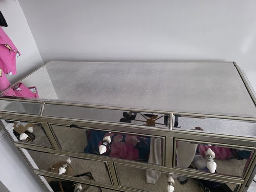 Mirrored chest drawers - mirrored,