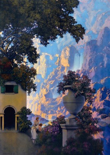 Maxfield parrish sunrise - parrish:,