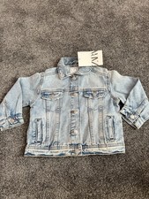 Denim Jean Jacket Baby Girl Size 12-18 Month Brand Zara With Tags