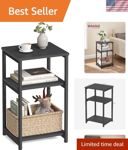Modern compact black end - end, table