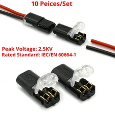 10Pcs 12V 2Pin Cable Wire Connector Plug Waterproof Sealed For Electrical Car UK